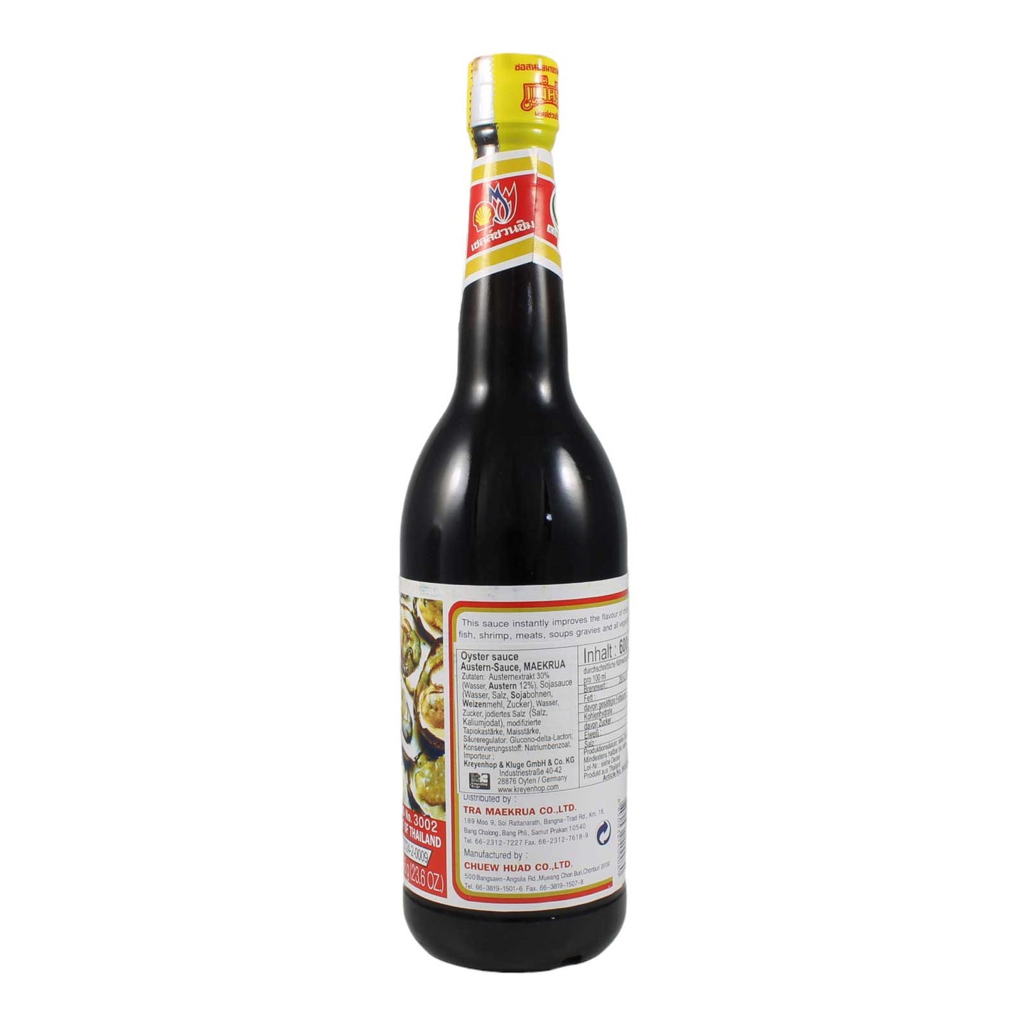 MaeKrua pack of 12 oyster sauce 600ml, 7.2l