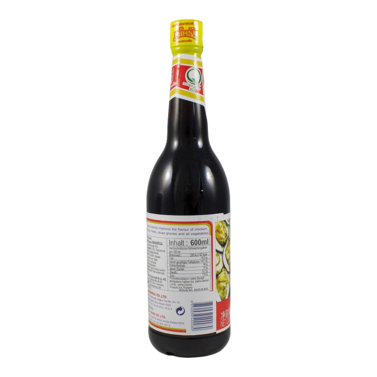 MaeKrua pack of 3 oyster sauce 600ml, 1.8l