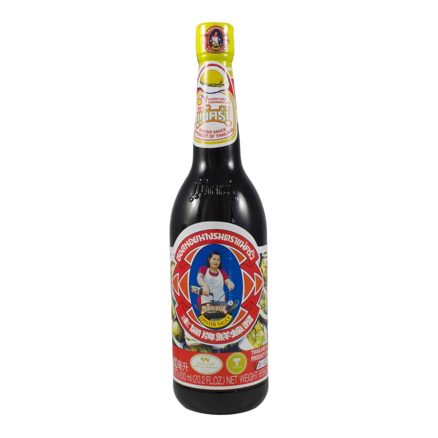 MaeKrua pack of 3 oyster sauce 600ml, 1.8l
