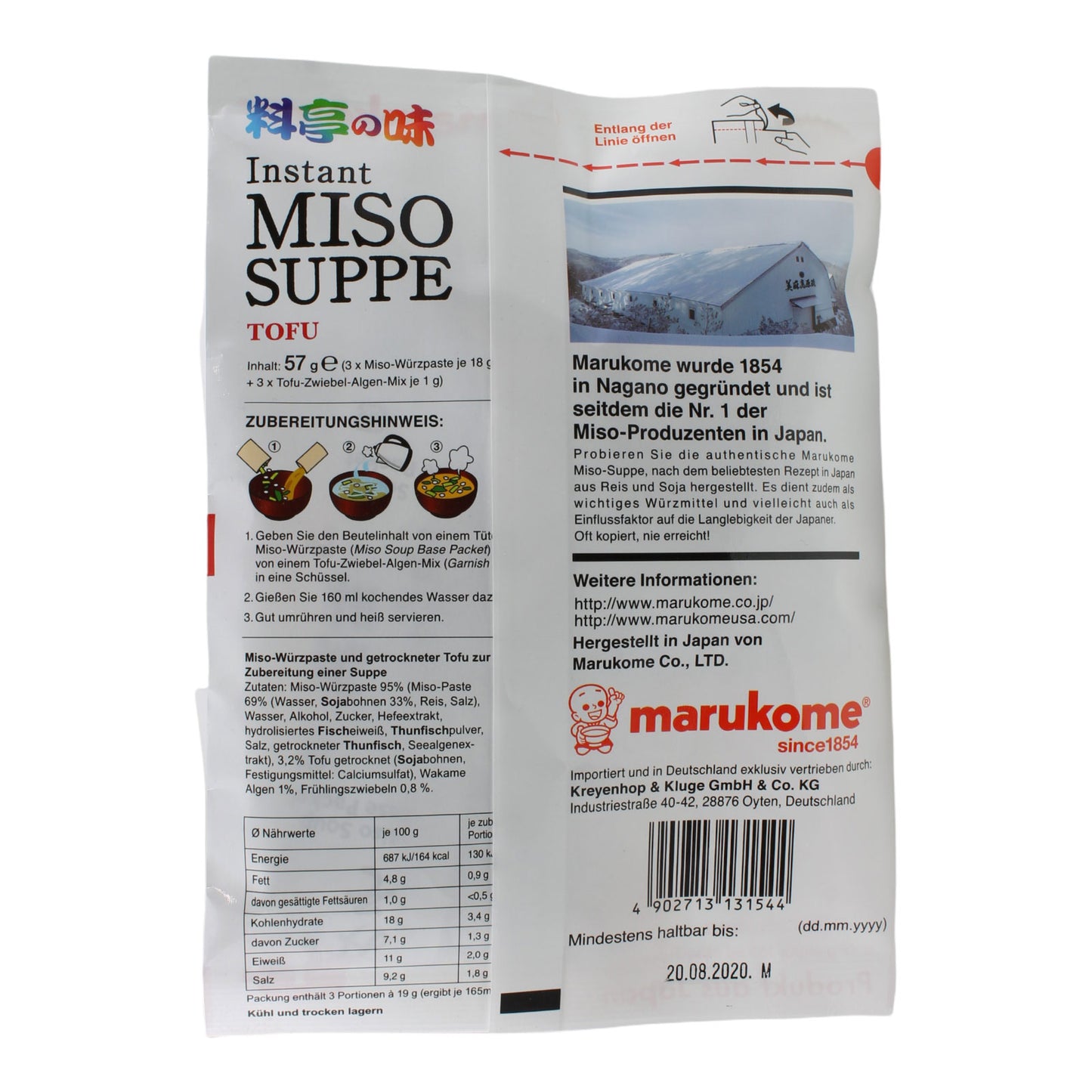 Marukome Instant Miso Suppe 57g