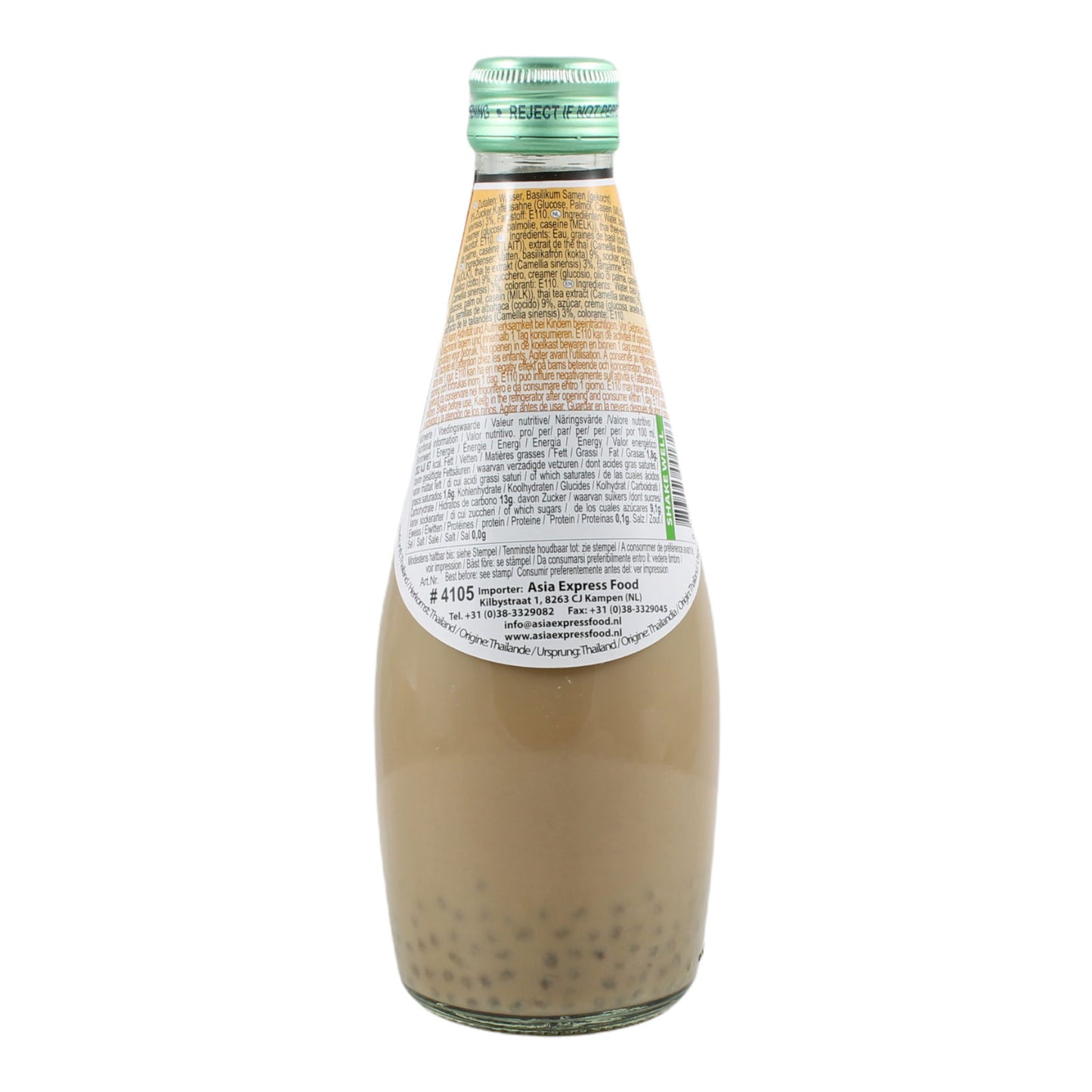 V-Fresh Thai Tee Getränk mit Basilikumsamen 290ml