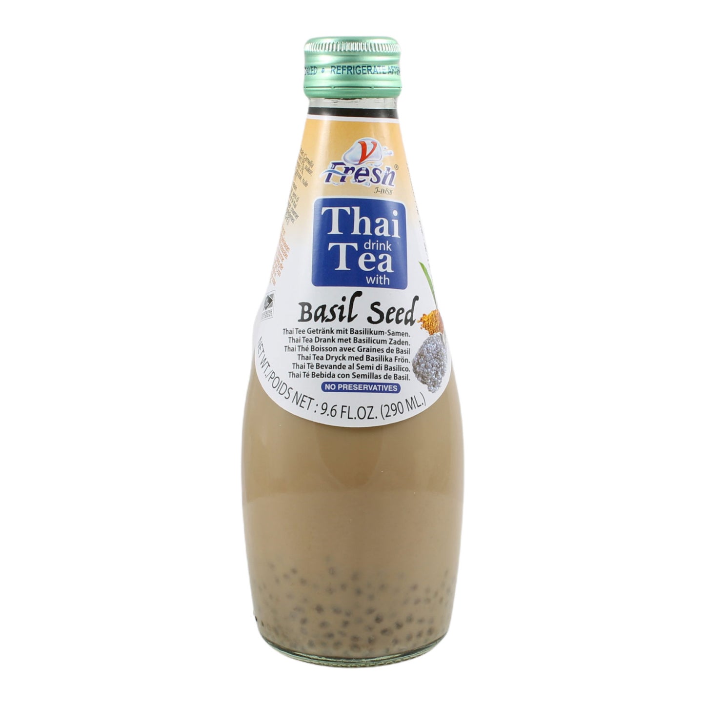 V-Fresh Thai Tee Getränk mit Basilikumsamen 290ml
