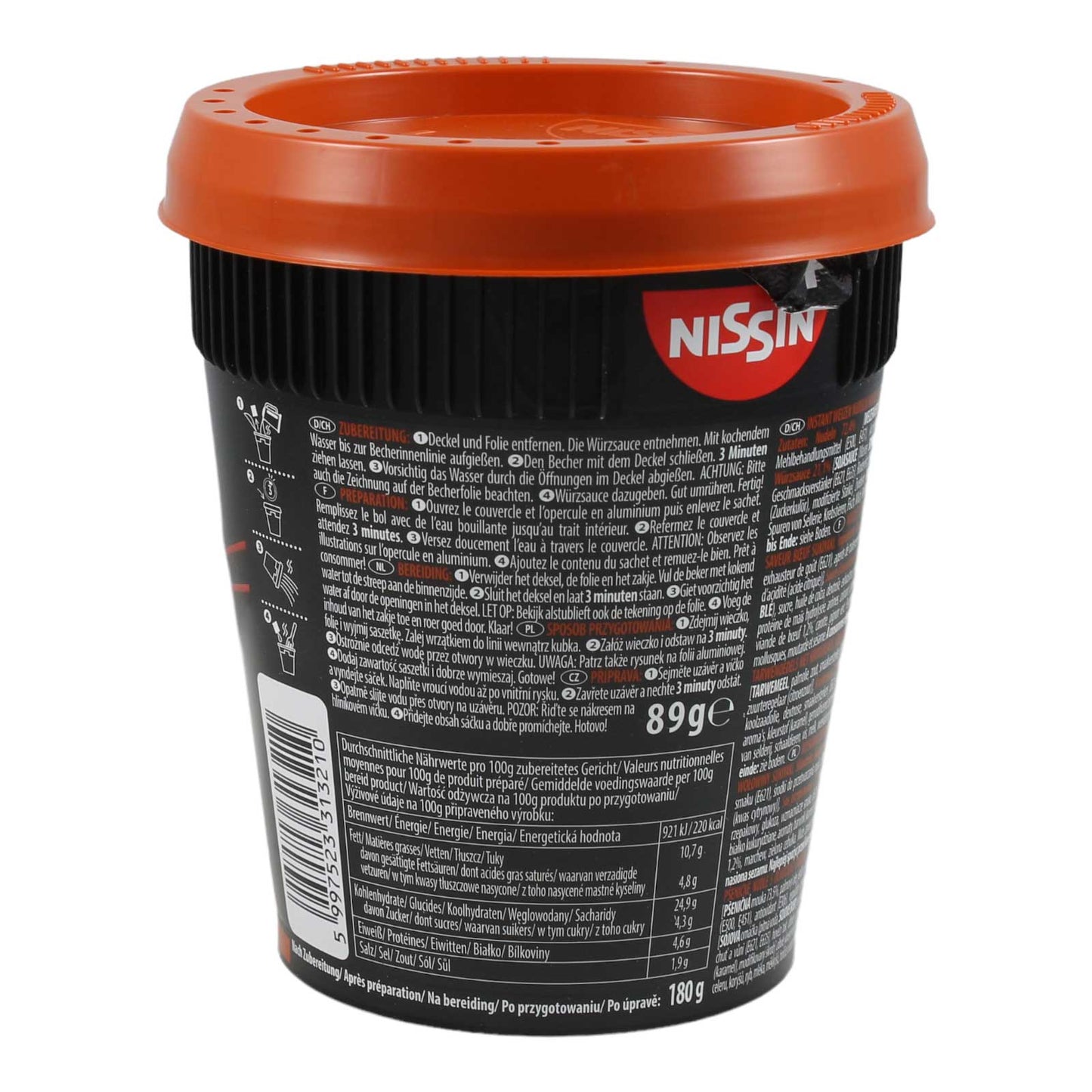 Nissin Sukiyaki Rind Sobanudeln im Becher 89g