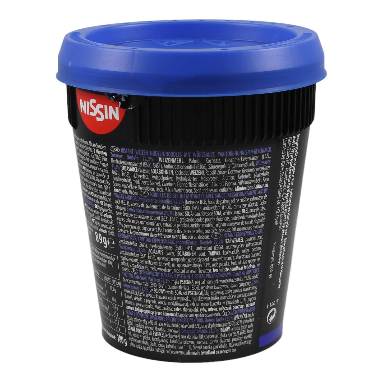 Nissin Yakitori Huhn Sobanudeln im Becher 89g