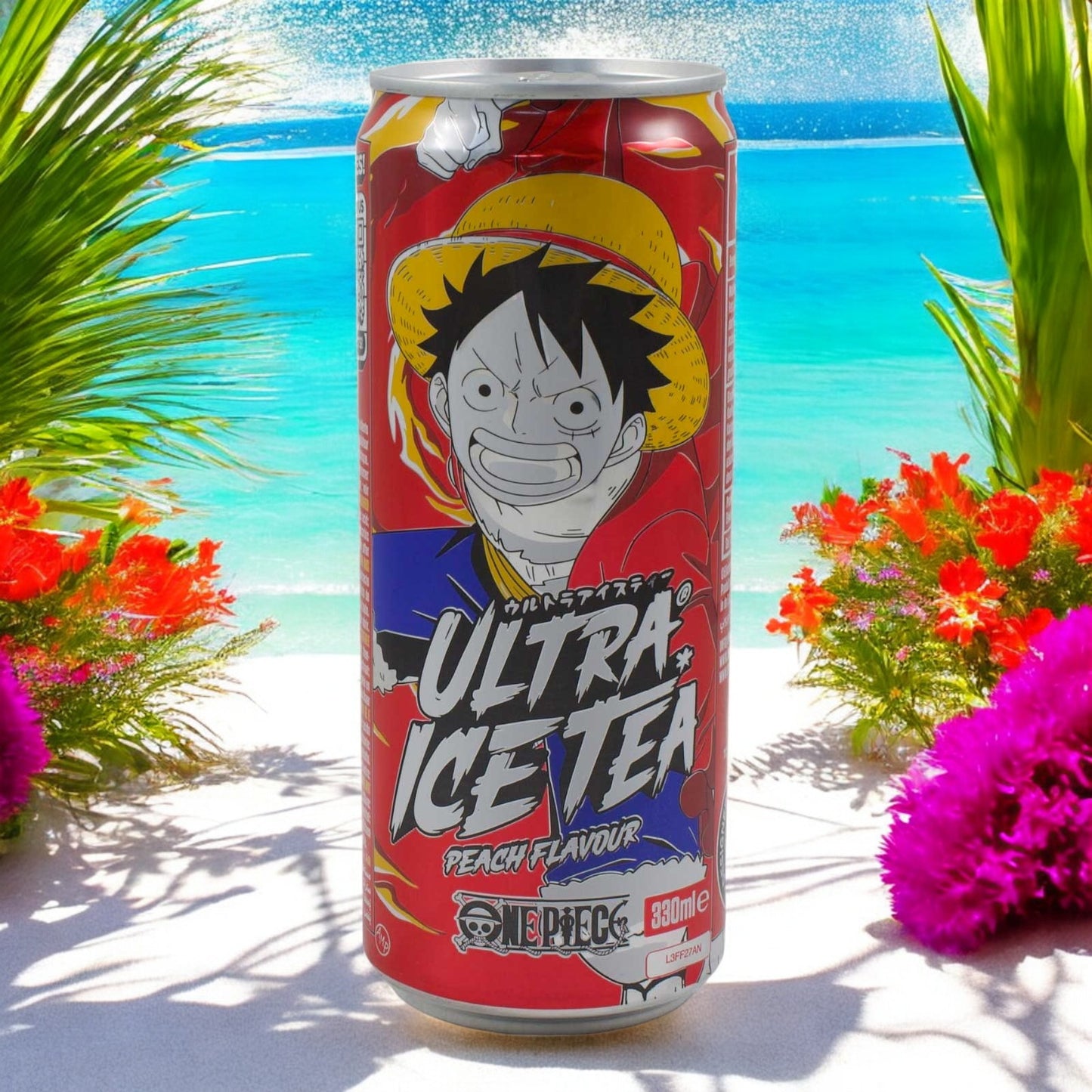 Ultra Ice Tea Pfirsisch Eistee zzgl. 25cent Pfand, EINWEG, One Piece Ruffy 330ml