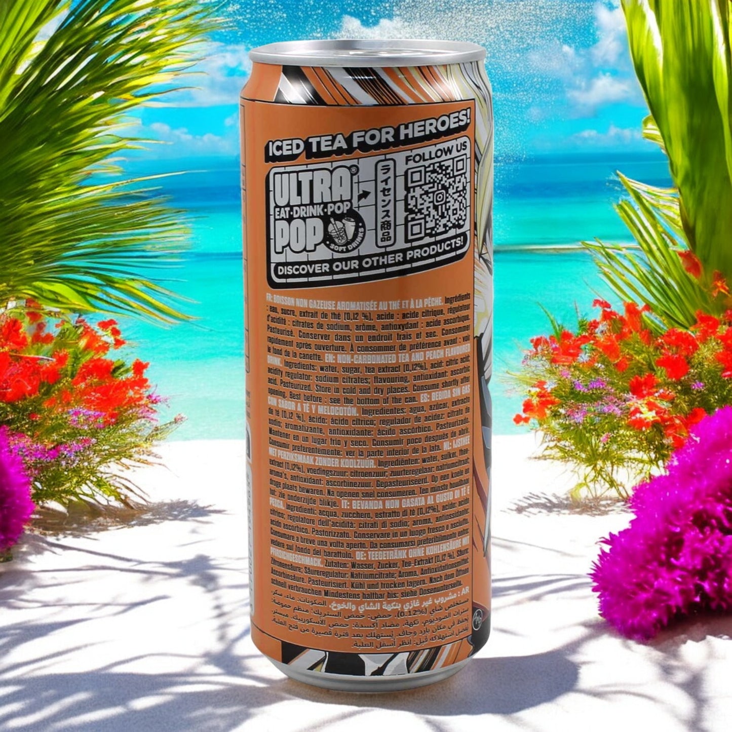 Ultra Ice Tea Pfirsisch Eistee zzgl. 25cent Pfand, EINWEG, Dragonball Z Son Goku 330ml