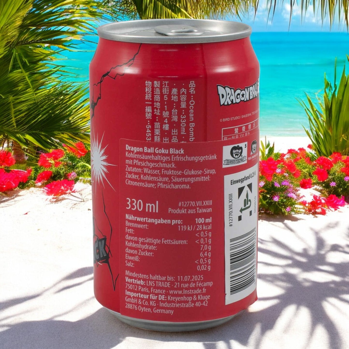 Ultra Ice Tea Pfirsisch Erfrischungsgetränk zzgl. 25cent Pfand, EINWEG, Dragon Ball Goku 330ml