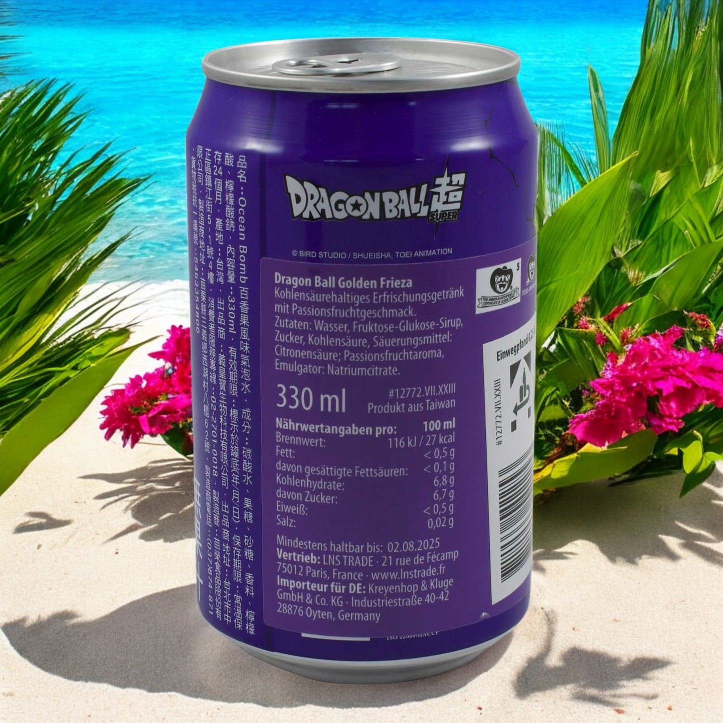 Ultra Ice Tea Passionsfrucht Erfrischungsgetränk zzgl. 25cent Pfand, EINWEG, Gold, Dragon Ball Frieza 330ml