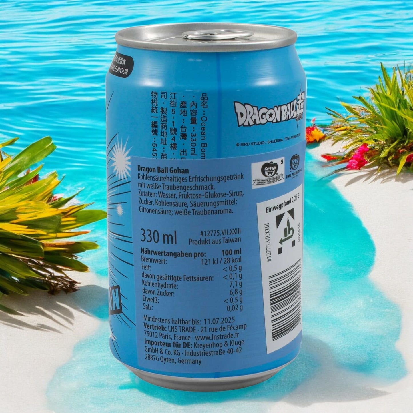 Ultra Ice Tea Traubengeschmack Erfrischungsgetränk zzgl. 25cent Pfand, EINWEG, Dragon Ball Gohan 330ml