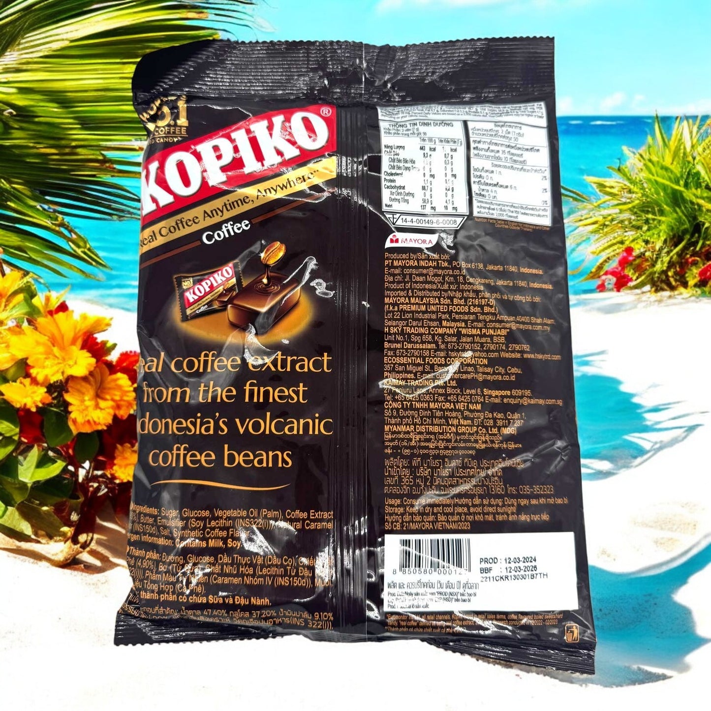 100x Original Kopiko Kaffee Bonbons, Kaffeebonbons aus Thailand 350g