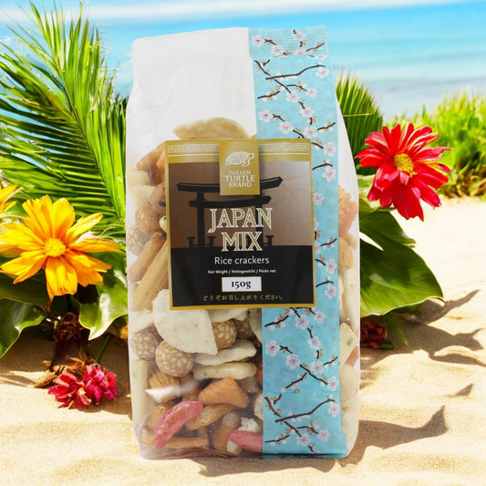 Golden Turtle Japan Mix Reis und Erdnuss Cracker 150g