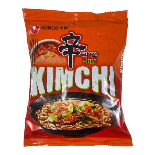 NongShim Pack of 5 Kimchi Instant Noodles 120g, 0.6g