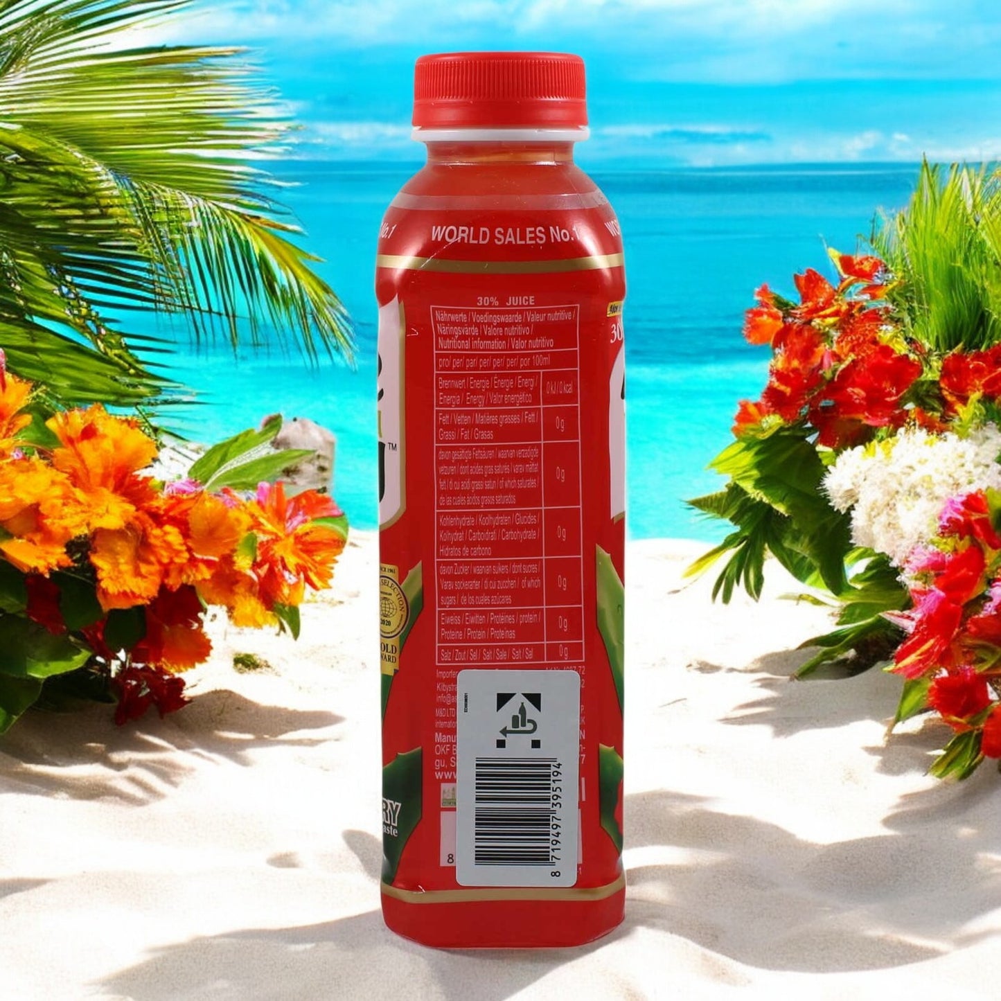 OKF Erdbeere Aloe Vera Getränk zzgl. 25cent Pfand, EINWEG, ohne Zucker 0,5l