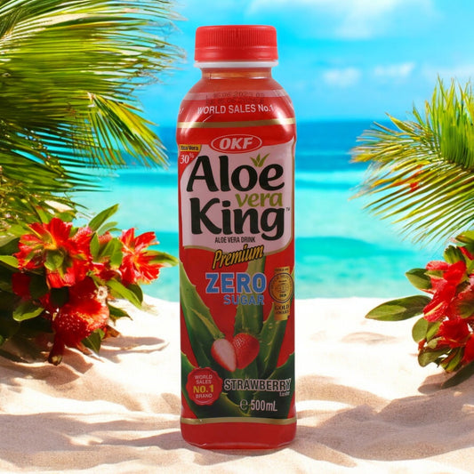 OKF Erdbeere Aloe Vera Getränk zzgl. 25cent Pfand, EINWEG, ohne Zucker 0,5l