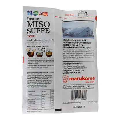 Marukome Instant Miso Suppe 57g