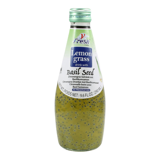 V-Fresh Zitronengrasgetränk mit Basilikumsamen 290ml