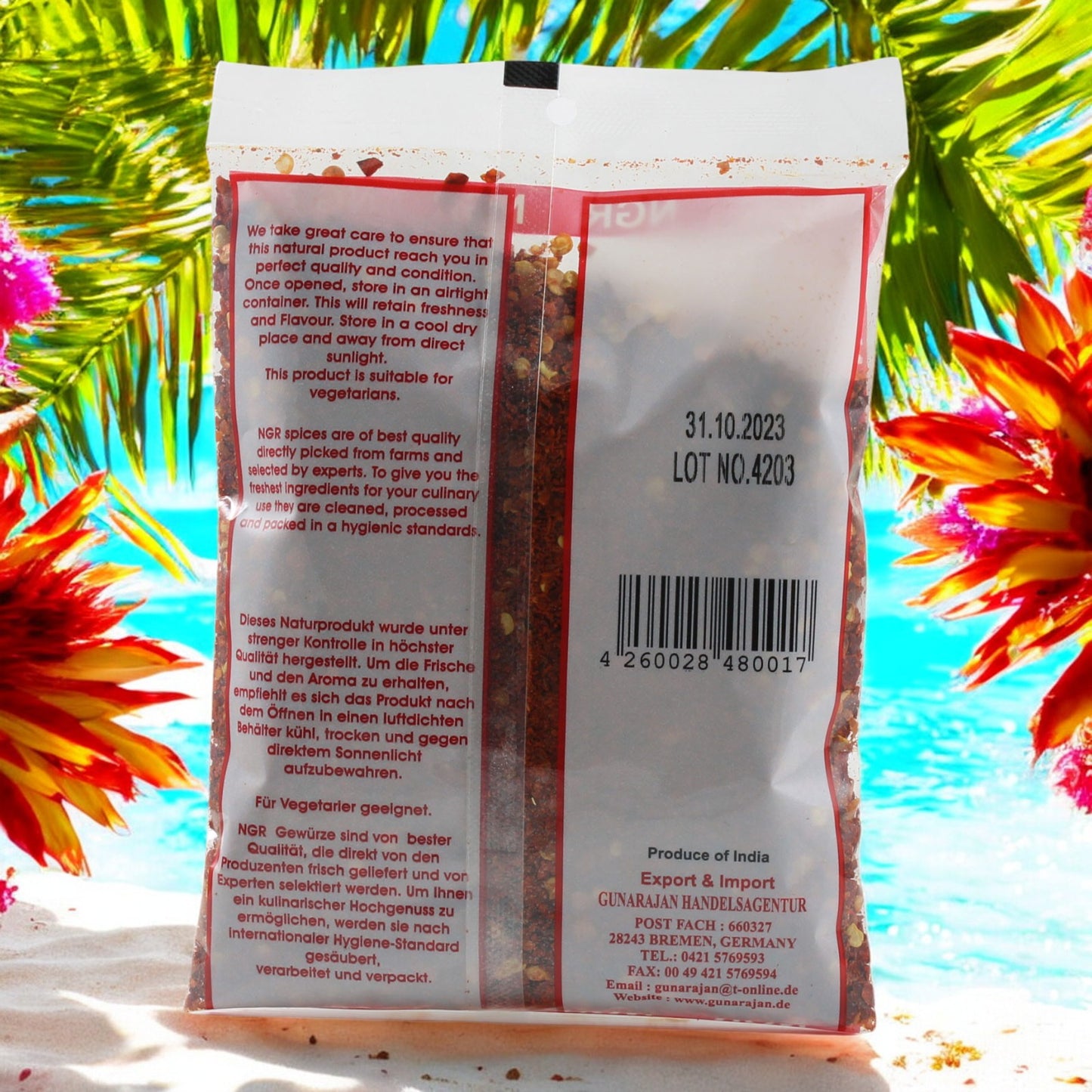 NGR Chili extra scharf, grob gemahlen 100g