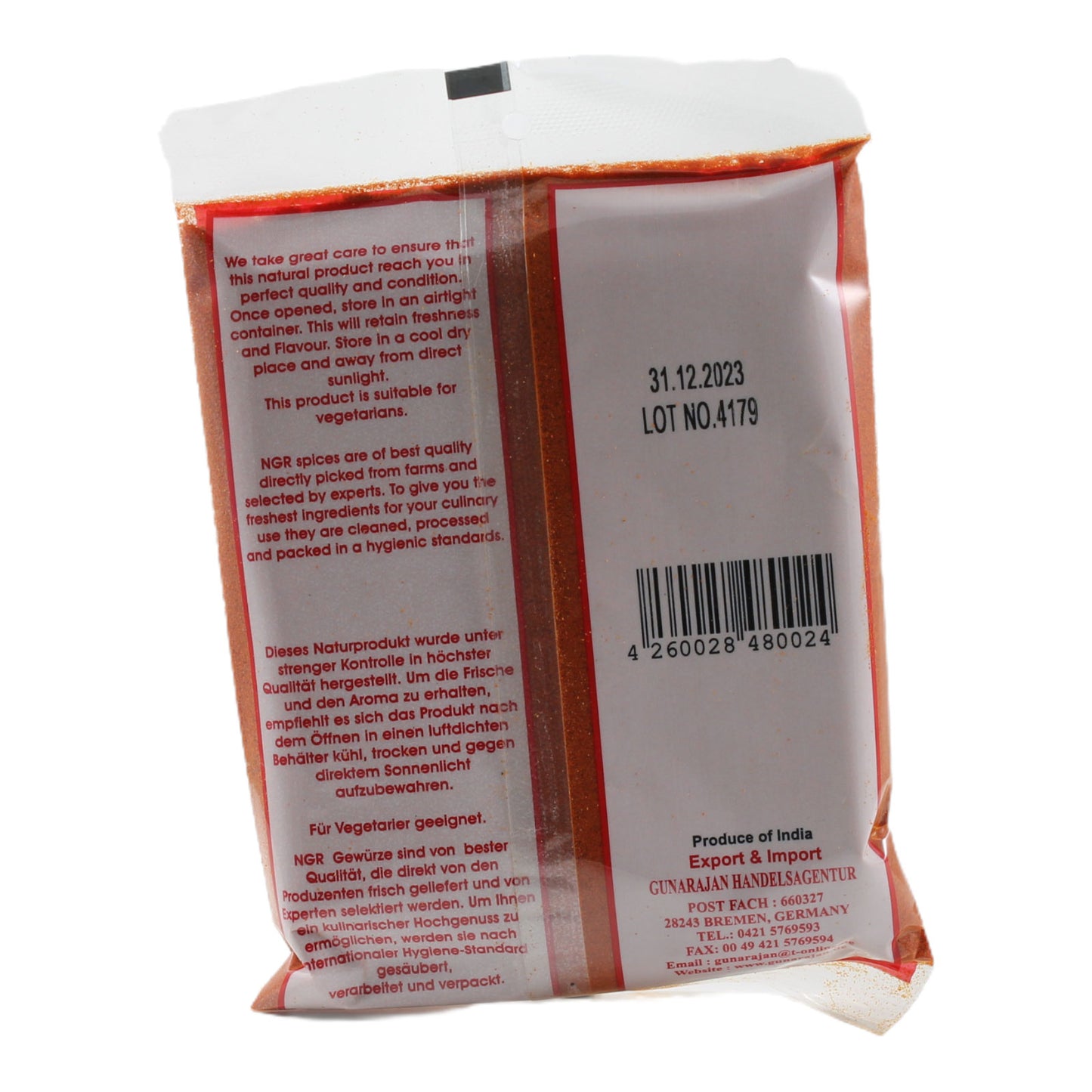 NGR Chilipulver extra scharf 100g