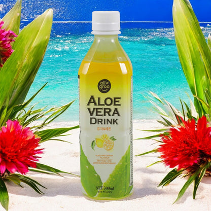 allgroo Aloe Vera Getränk zzgl. 25cent Pfand, EINWEG, mit Yuzu & Zitrone 500ml