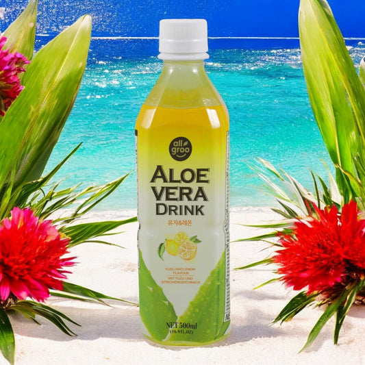 allgroo Aloe Vera Getränk zzgl. 25cent Pfand, EINWEG, mit Yuzu & Zitrone 500ml