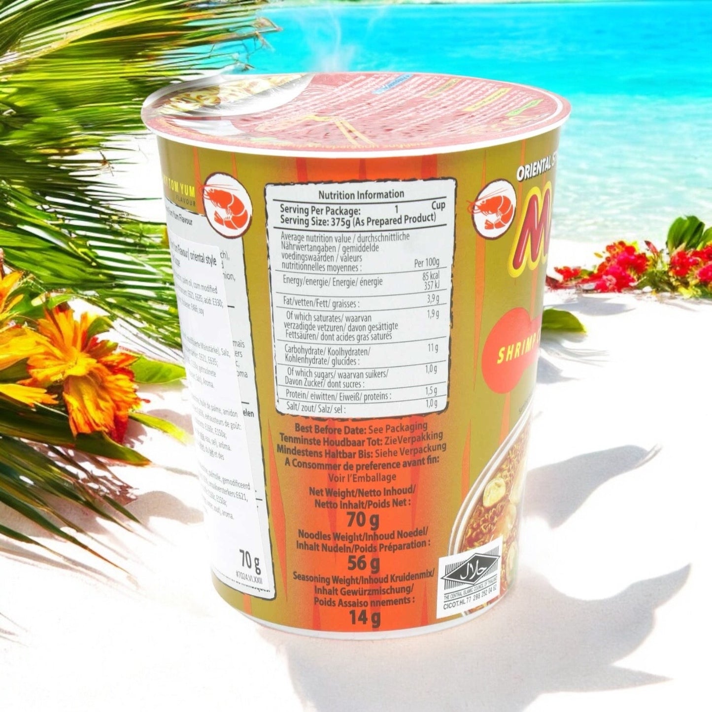 MAMA Tom Yum Garnelen Creamy Instant Nudeln im Becher 70g